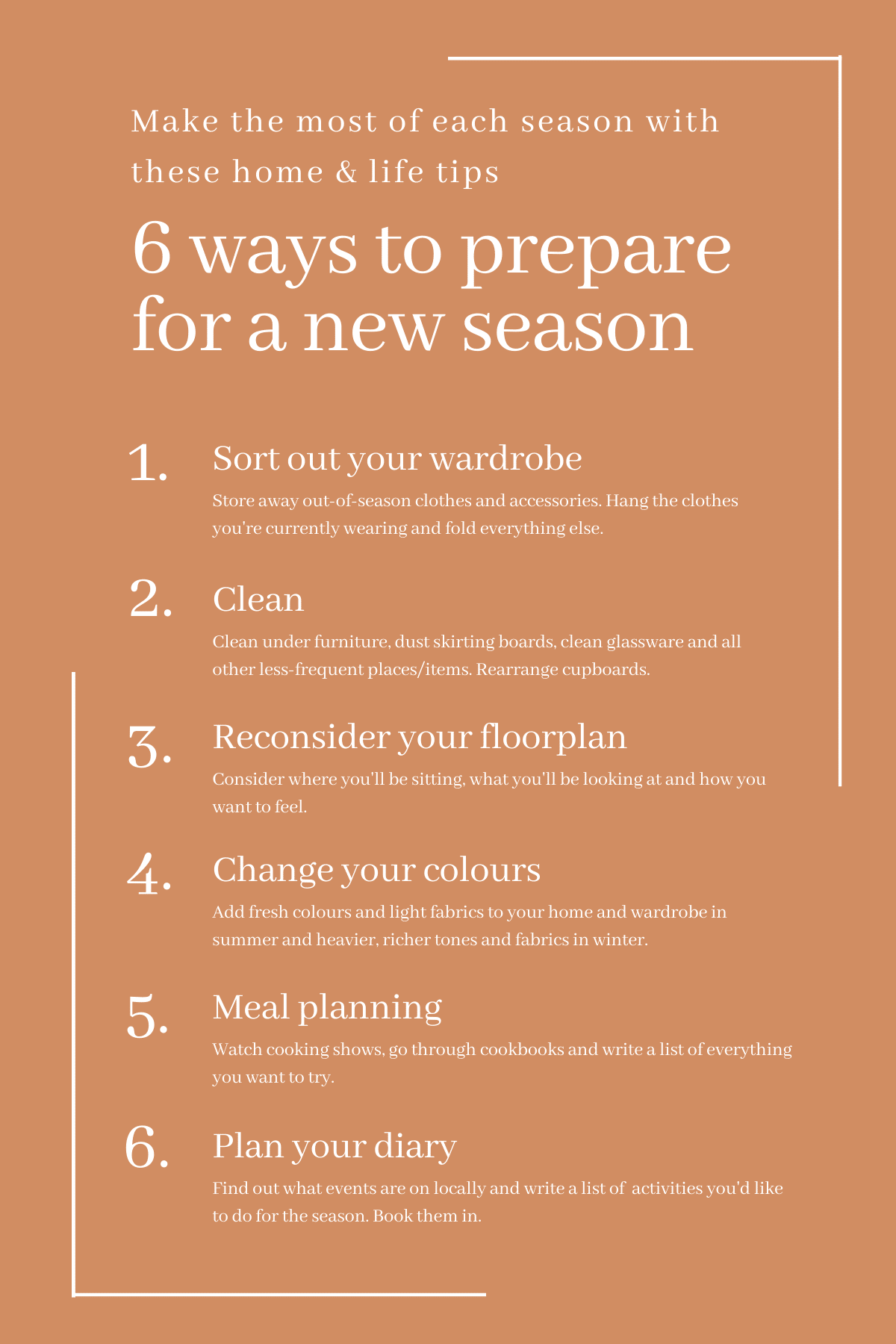 ways to prepare for a new season infographic