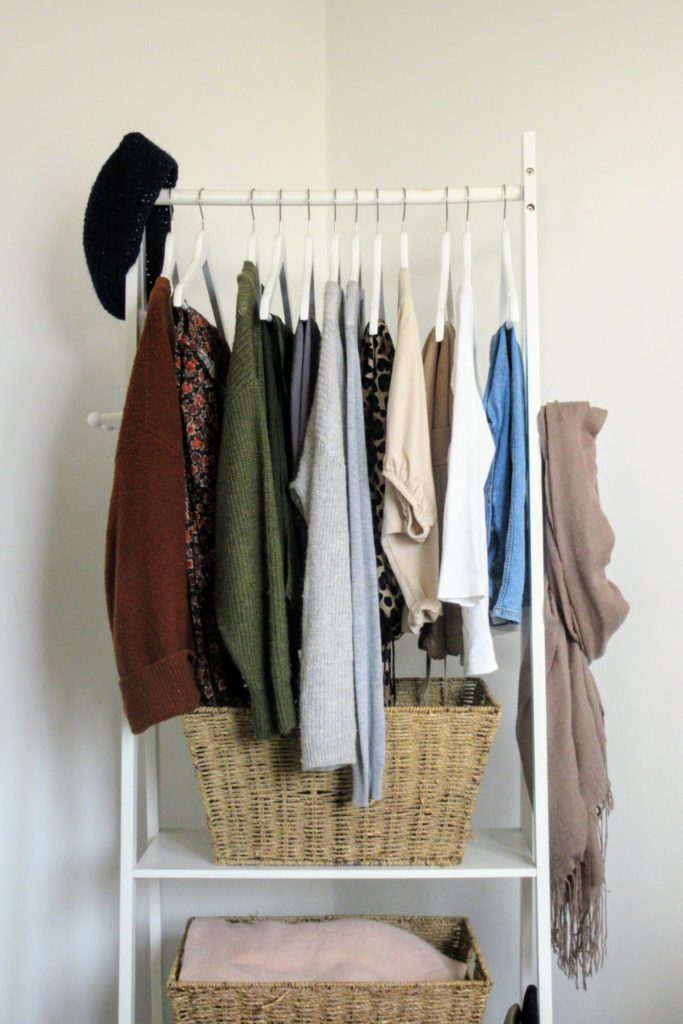 organised clothes rail