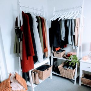 organised clothes rails
