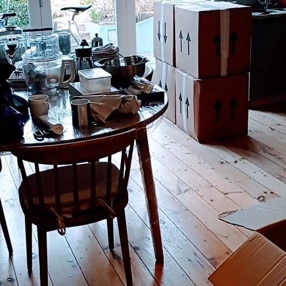 unpacking kitchen