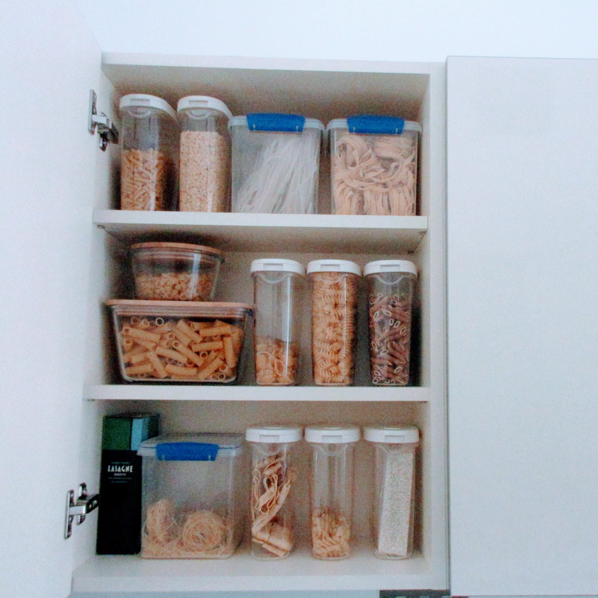 organised kitchen cupboard