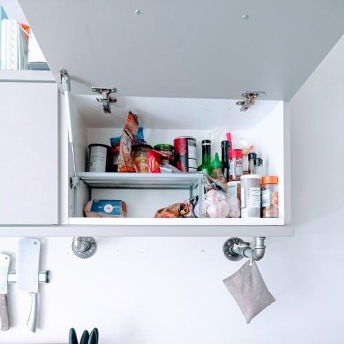 organised food cupboard